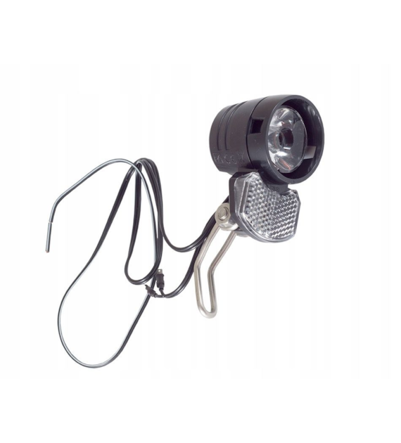 Lampa przód AXA ECHO LINE 15 czarna z czujnikiem