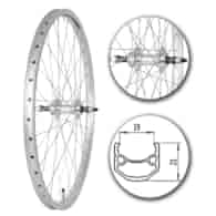 Koło 24  tył PA/O Alu.Stożek Srebrny;Pod Wolnobieg
