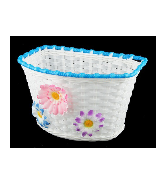 Kosz przód HT-237 plastikowy dziecięcy biało-niebi