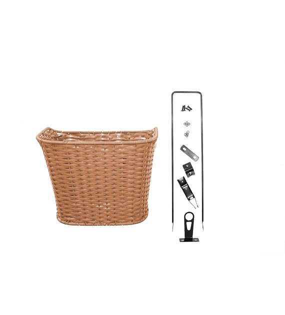 Kosz przód HT-PS-182-1  stały pvc ciemny braz