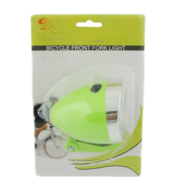 Lampa przód JY-592 Retro bateryjna 3 Led zielona