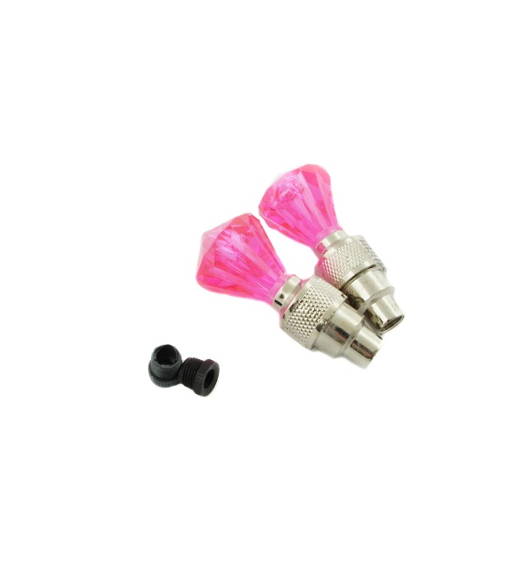 Świecące nakrętki na zaworki MDR-503J różowe