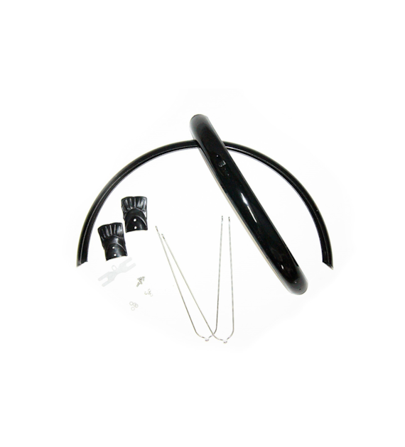 Błotniki 24 x55mm stal.P+T z prętami czarny