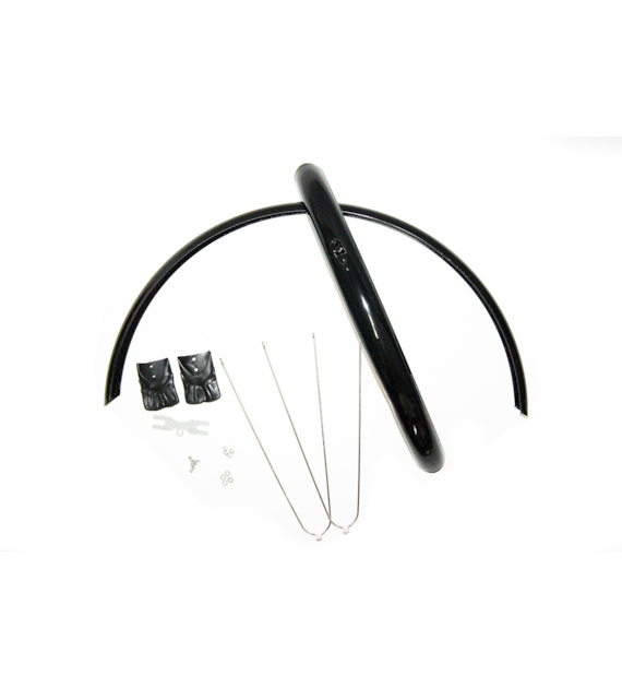 Błotniki 28 x55mm stal.P+T z prętami czarne