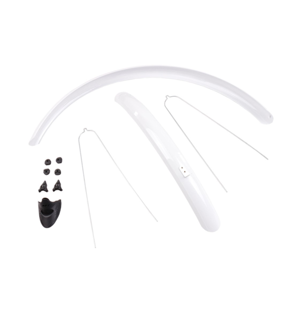 Błotnik 26  SCARAB 2 26/55 Biały+chlapacz XL tył