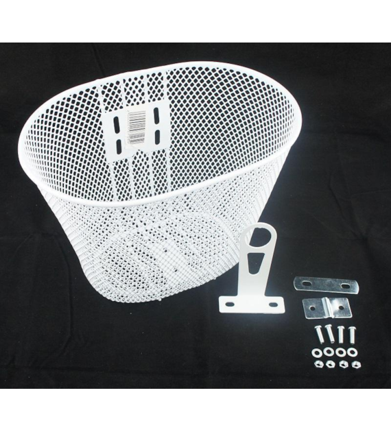 Kosz przód HT-074 siatka stały dziecięcy biały