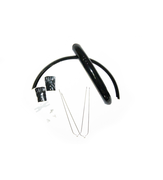 Błotniki 20 x55mm stal.P+T z prętami czarny