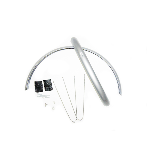 Błotniki 28 x55mm stal.P+T z prętami szare