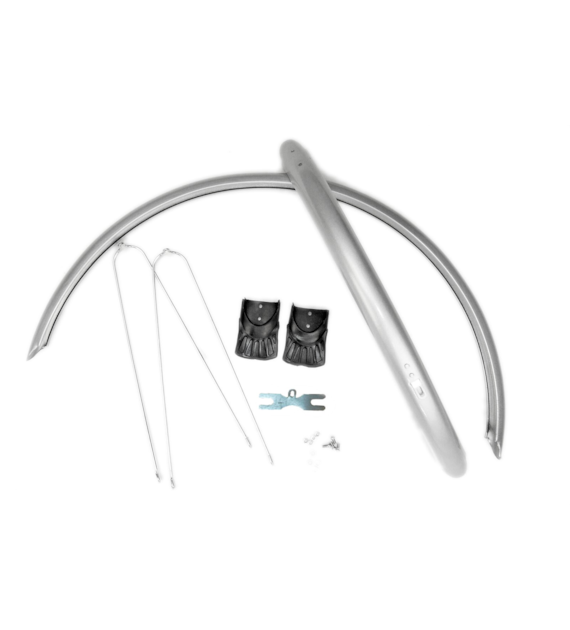 Błotniki 28 x45mm stal.P+T z prętami szare