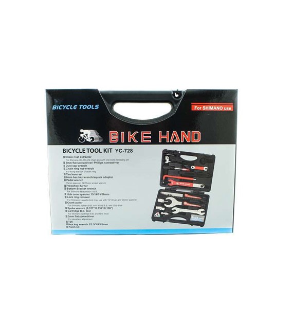 Zestaw kluczy rowerowych walizka BIKE HAND YC-728