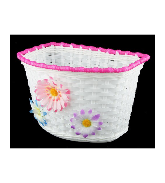 Kosz przód HT-237 plastikowy dziecięcy biało-różow