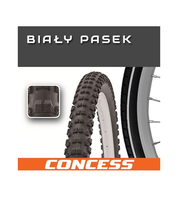 Opona 29x2,125 CONCESS P1221 Czarna p/biały