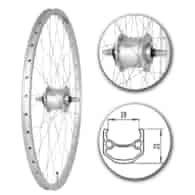 Koło 26  przód DP3W/O Alu.Stożek Srebrna