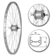 Koło 28  przód DP3W/O Alu.Stożek Srebrny