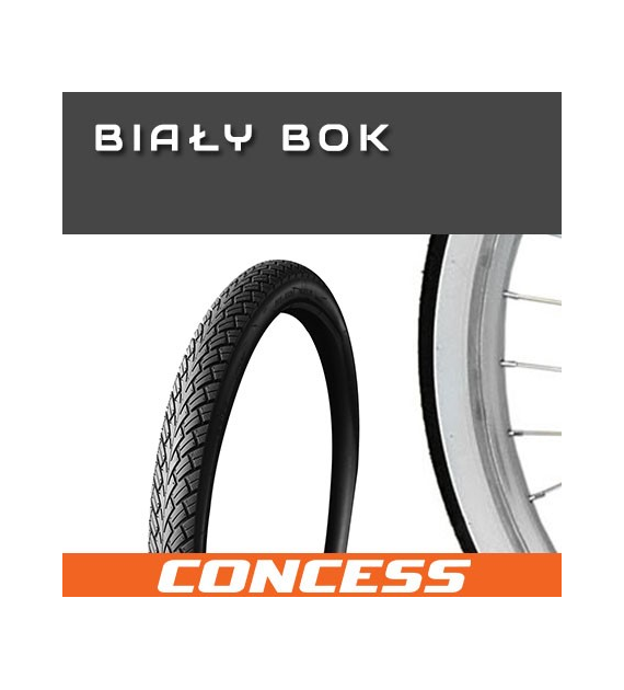 Opona 28x1,75 CONCESS G5001 Czarna b/biały