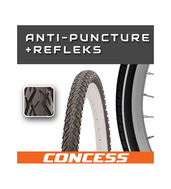 Opona 700x38C;40-622 CONCESS W2011 Czarna ref/anty