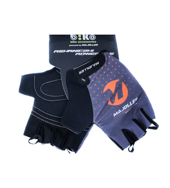 Rękawiczki MAJDLLER  L  szaro/pomarańczowe