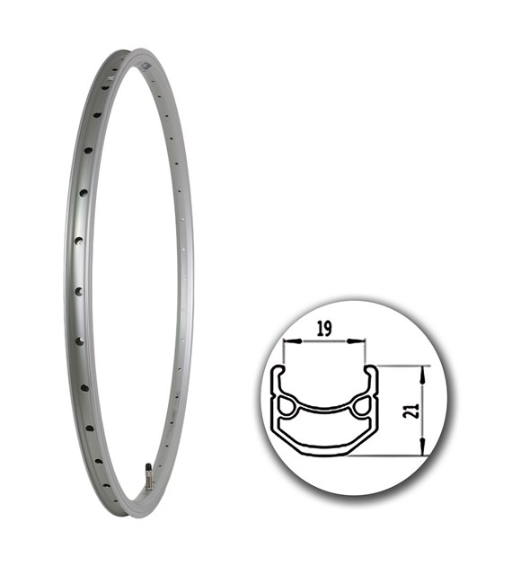 Obręcz 26  559x19;V J19HR;36H;AV Silver+anodyzowa