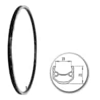 Obręcz 28  622x19;V J19HR;36H;AV CNC Black+anody