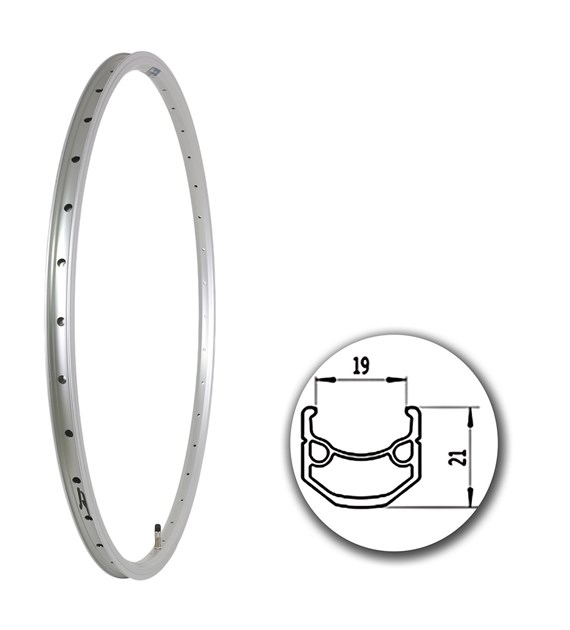 Obręcz 28  622x19;V J19HR;36H;AV Silver+anodyzowa