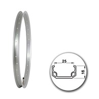 Obręcz 20  406x25;J25AA;36H;AV Silver+anodyzowana