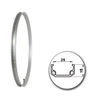 Obręcz 26  559x25;J25;36H;AV Silver+anodyzowana