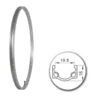 Obręcz 28  622x20;J20CR;36H;AV Silver+anodyzowana