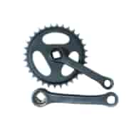 Mechanizm korbowy Klassik 114x32T stalowy czarny