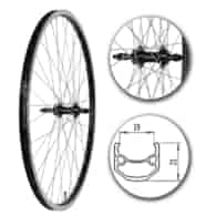 Koło 28  tył PA/O Alu.Stoż.Czar;Wol.Łoż.masz.Sz-SR