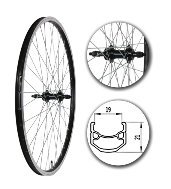 Koło 28  tył PA/O Alu.Stoż.Czar;Wol.Łoż.masz.Sz-SR