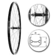 Koło 28  przód PA/O Alu.Stożek Czar; Łoż.maszynowe
