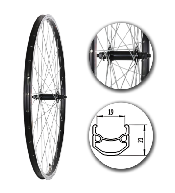 Koło 28  przód PA/O Alu.Stożek Czar; Łoż.maszynowe