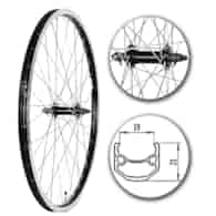Koło 26  przód PA/O Alu.Stożek Czar;Łoż.masz.Sz-SR